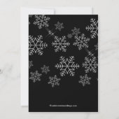 Modern Black Snowflake Bridal Shower Kaart (Achterkant)
