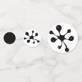 Modern Black Stain Afstuderen Confetti (Achterkanten)