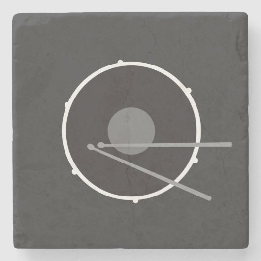 Modern Black Stenen Onderzetter (Voorkant)