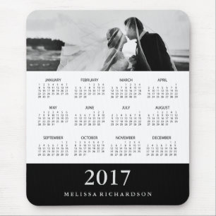 Modern Black Stripe 2017 Calendar and Photo Muismat