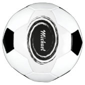 Modern Black Swirl Oval Aangepast Voetbal (Gedraaid)