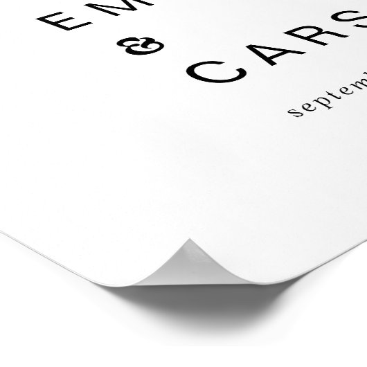 Modern Black Typography Wedding Welcome Poster (Hoek)