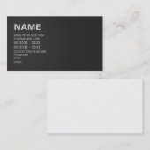 Modern Black Visitekaartje (Voorkant / Achterkant)