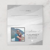 Modern Black Waterverf foto bruiloft gevouwen (Buitenkant ongevouwen)