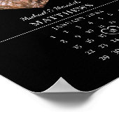 Modern Black Wedding Jubileum Agenda Poster (Hoek)