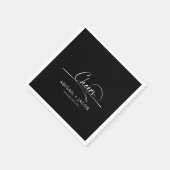 Modern Black Wedding Servet (Hoek)