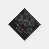 Modern Black White Boho Chic Daisy Wedding  Servet (Hoek)
