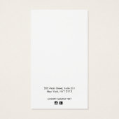 Modern Black White Branch Earring Display Kaart (Achterkant)