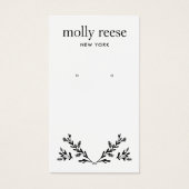 Modern Black White Branch Earring Display Kaart (Voorkant)