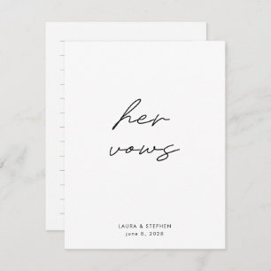 Modern Black White Calligraphy Weduwen haar stem