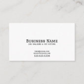 Modern Black & White Doberman Pet Dog Walking Visitekaartje (Achterkant)