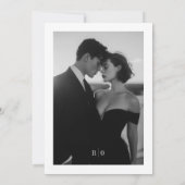 Modern Black & White Editorial Photo Save the Date (Dos)