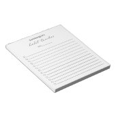 Modern Black White Elegant Simple Habit Tracker Notitieblok (Schuin)