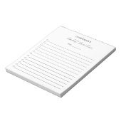 Modern Black White Elegant Simple Habit Tracker Notitieblok (Gedraaid)