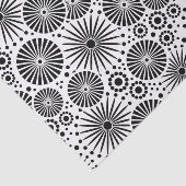 Modern Black White Geometric Flowers Starburst  Tissuepapier (Detail)