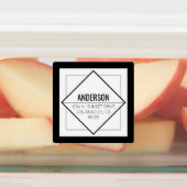 Modern Black & White Geometric  Labels (Aangebracht)