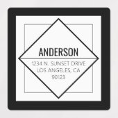 Modern Black & White Geometric  Labels (Design 2)