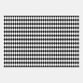 Modern Black White Geometric Starburst Harlequin Inpakpapier Vel (Voorkant 2)