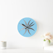 Modern Black & White Geometric Tech Wall Clock Ronde Klok (Huis)
