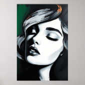 Modern Black & White Glam Poster (Devant)