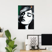 Modern Black & White Glam Poster (Bureau à domicile)