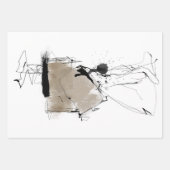 Modern Black White Grey abstract Inpakpapier Vel (Voorkant 3)