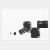 Modern Black White Grey Rustic Abstract s3 Inpakpapier Vel (Voorkant 2)