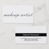 Modern Black White Grey Trendy Visitekaartje (Voorkant / Achterkant)