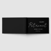 Modern Black White Happy Retirement Personalized  Gastenboek (Volledig)