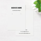 Modern black & white jewelry earring display card (Bureau)