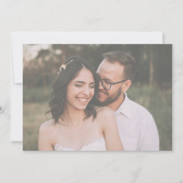 Modern Black & White Minimalist Script Wedding Save The Date