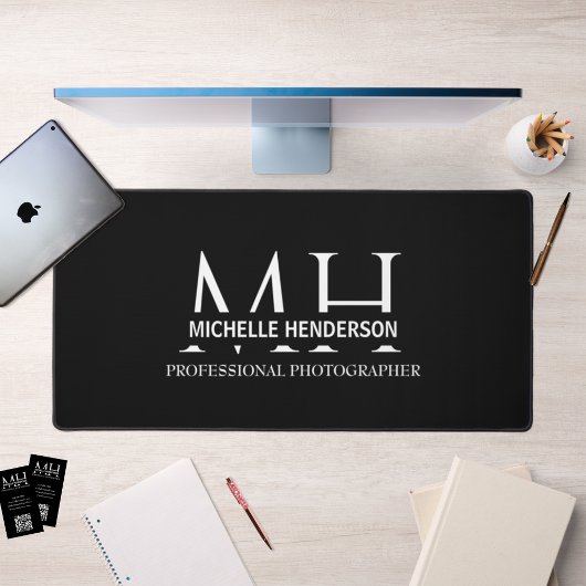 Modern Black & White Monogram business Logo