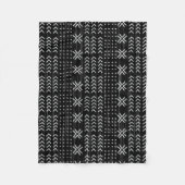 Modern Black White Mudcloth African Pattern Fleece Deken (Voorkant)