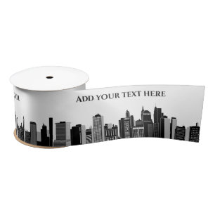 Modern Black & White New York Skyline Sjabloon Lint