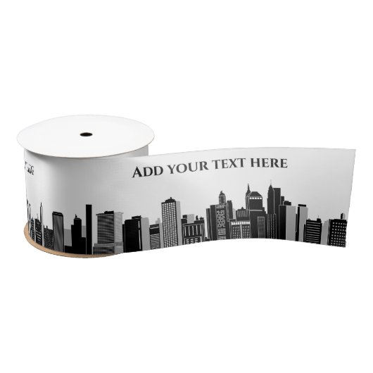 Modern Black & White New York Skyline Sjabloon Lint (Spoel)