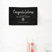 Modern Black White Nurse Graduse Party Name Spandoek (Insitu)