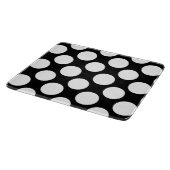 Modern Black White Polka Dots Pattern Snijplank (Hoek)
