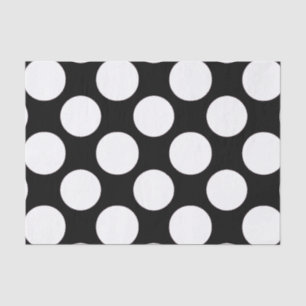 Modern Black White Polka Dots Pattern Tissuepapier