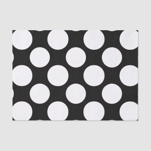 Modern Black White Polka Dots Pattern Tissuepapier (Voorkant)