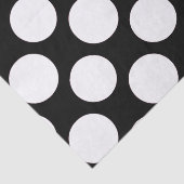 Modern Black White Polka Dots Pattern Tissuepapier (Detail)