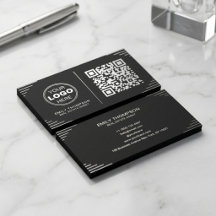Modern Black & White QR Code | Luxury Art Deco