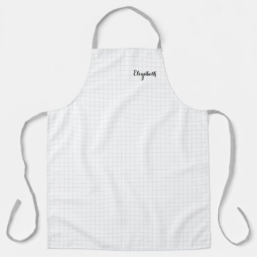 Modern Black White Squares Pattern Monogrammed Schort (Voorkant)