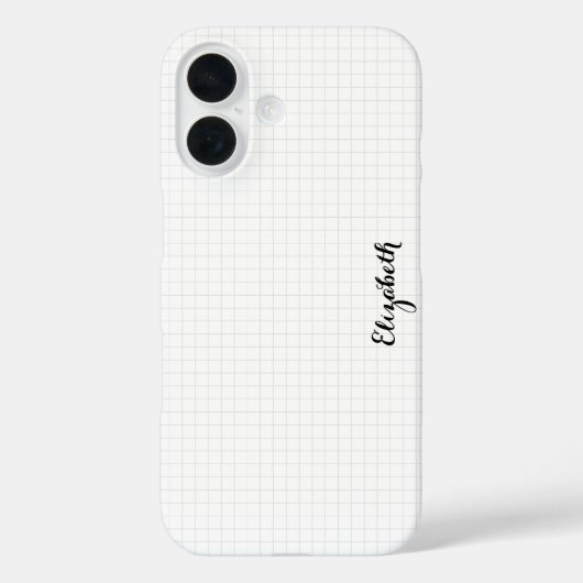 Modern Black White Squares Stylish Monogramed Case-Mate iPhone Case (Achterkant)