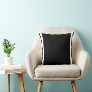 Modern Black & White Striped Decorative Kussen