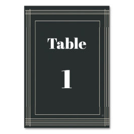 Modern Black & White Table Numbers Template | Cust Kaart