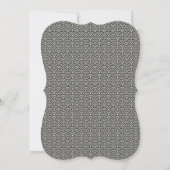 Modern Black+White Wave Pattern Weddenschap Kaart (Achterkant)