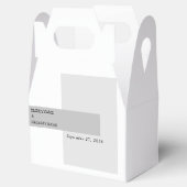 Modern Black & White Wedding Bedankdoosjes (Geopend)