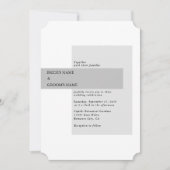 Modern Black & White Wedding Kaart (Voorkant)