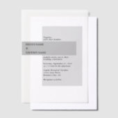 Modern Black & White Wedding Vellum Uitnodigingen (Offset)