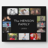 Modern Black Yarly Family Keepomwille Photo Collag Fotoplaat (Voorkant)